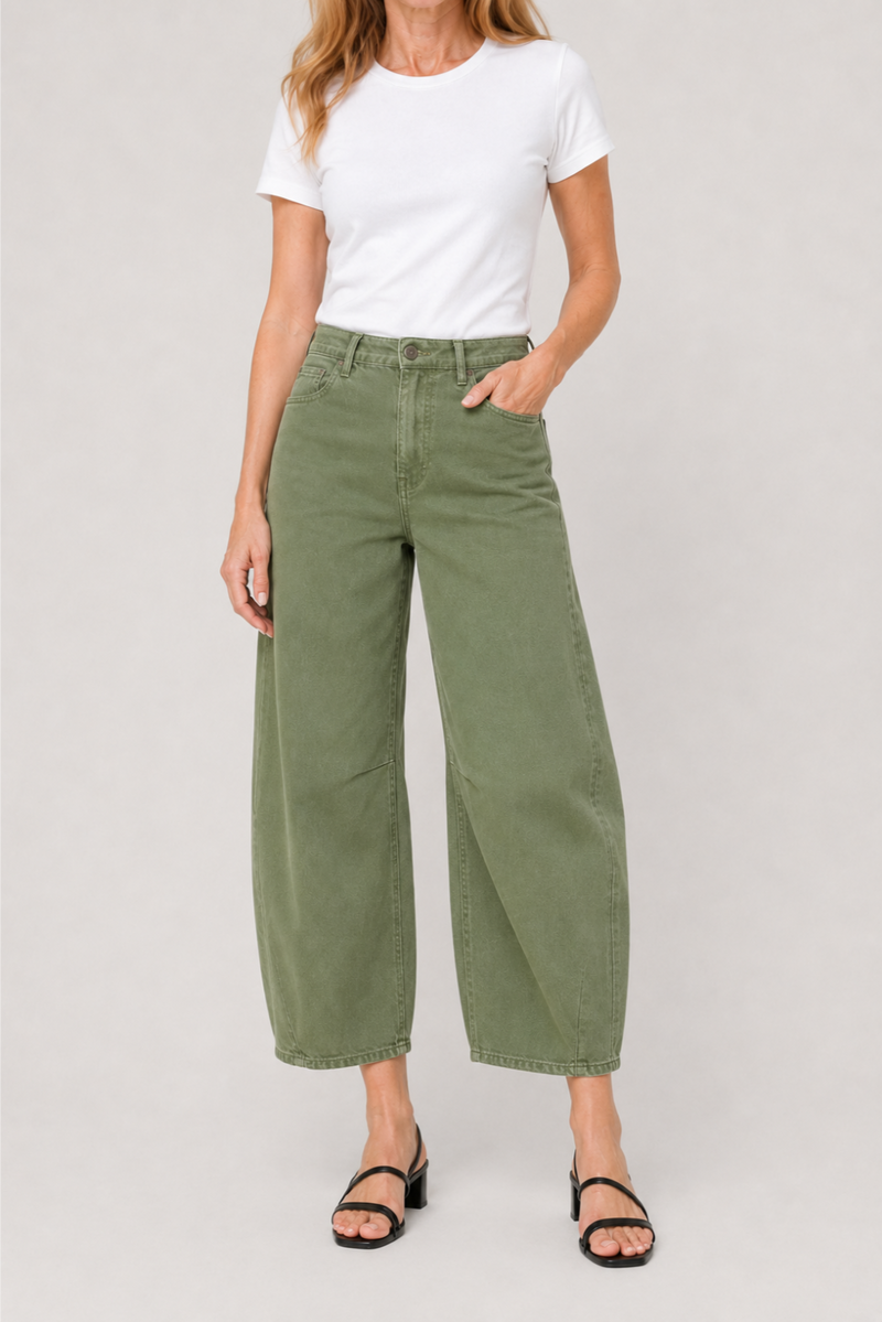 Elmore Horseshoe Leg High Rise Olive Green