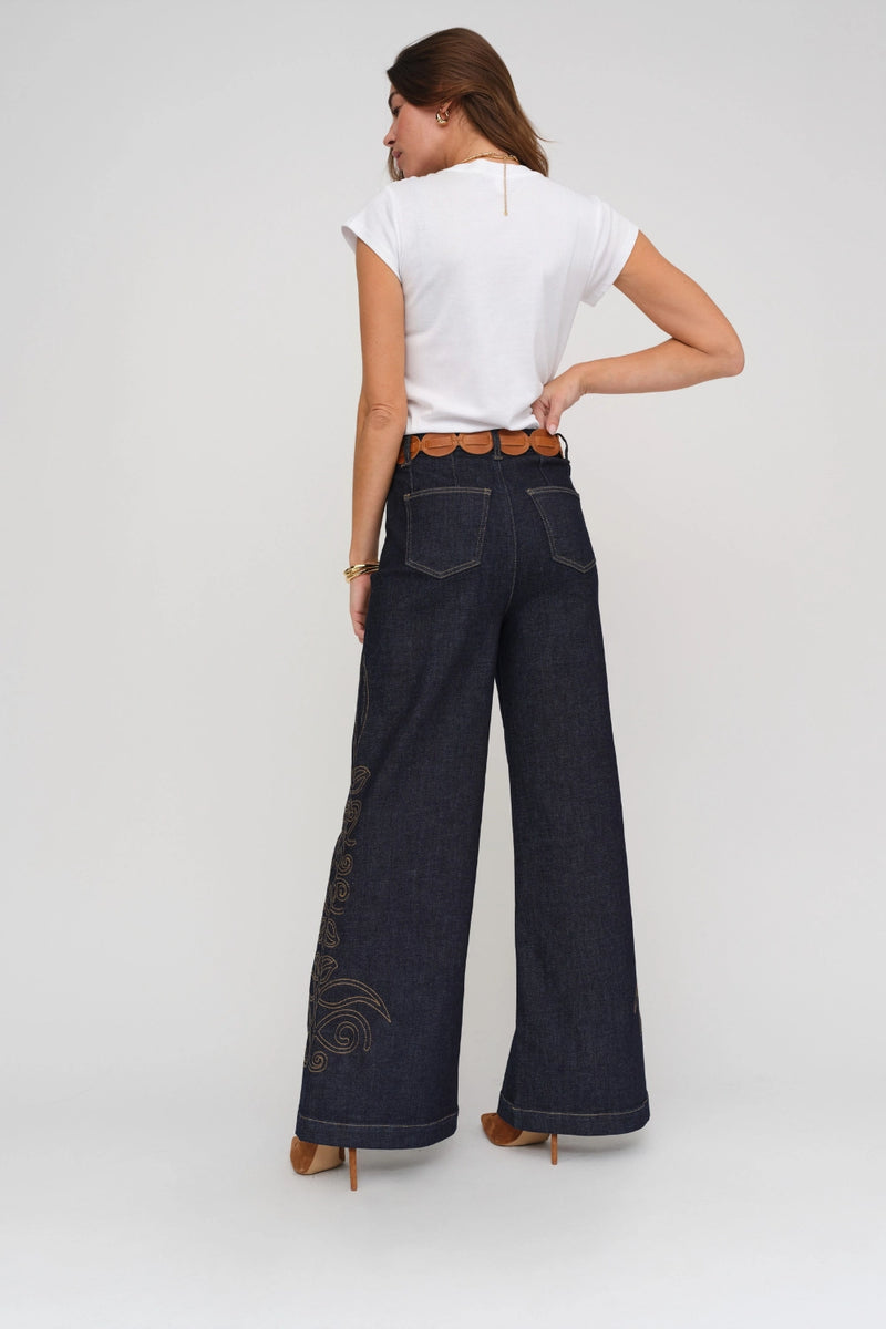 Campbell Wide Leg High Rise Sculpt+ Timbers
