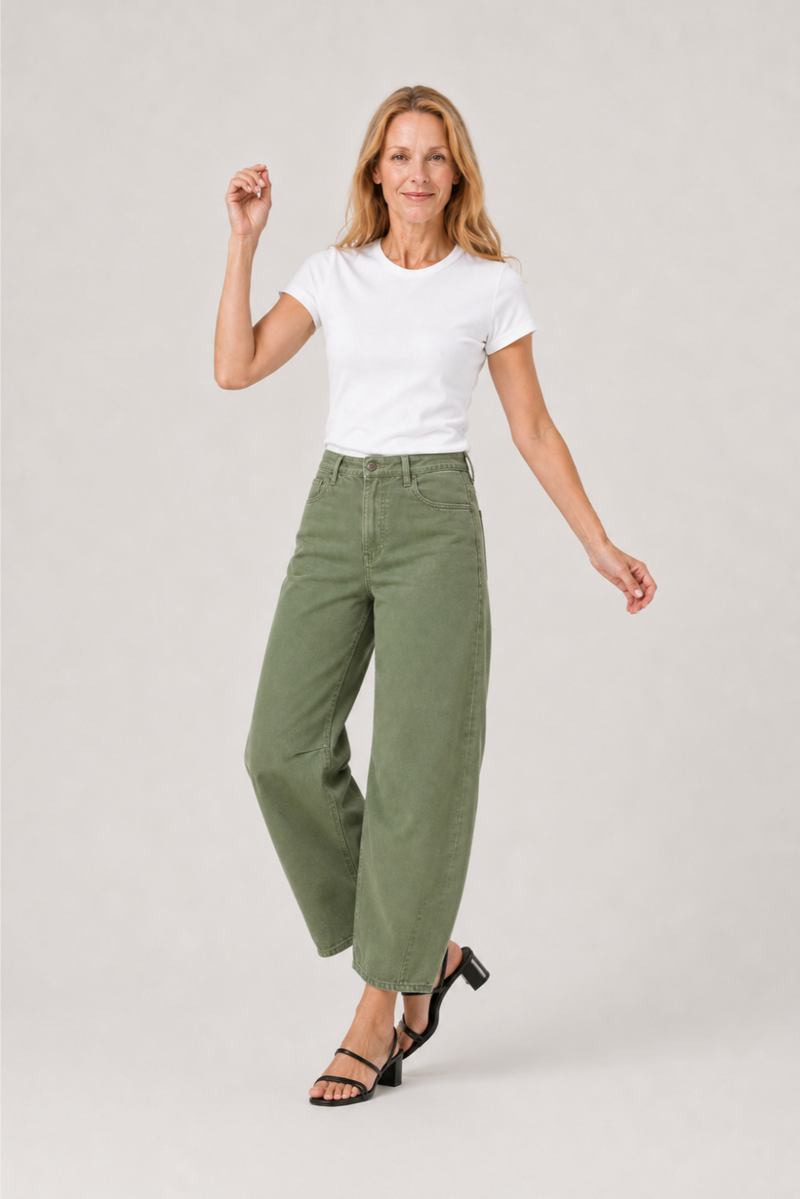 Elmore Horseshoe Leg High Rise Olive Green