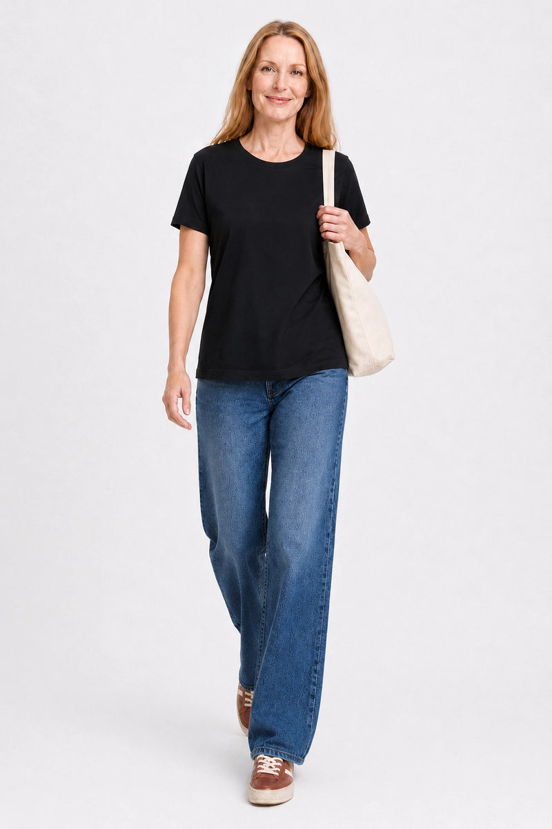 Elliotte Crewneck Tee Black