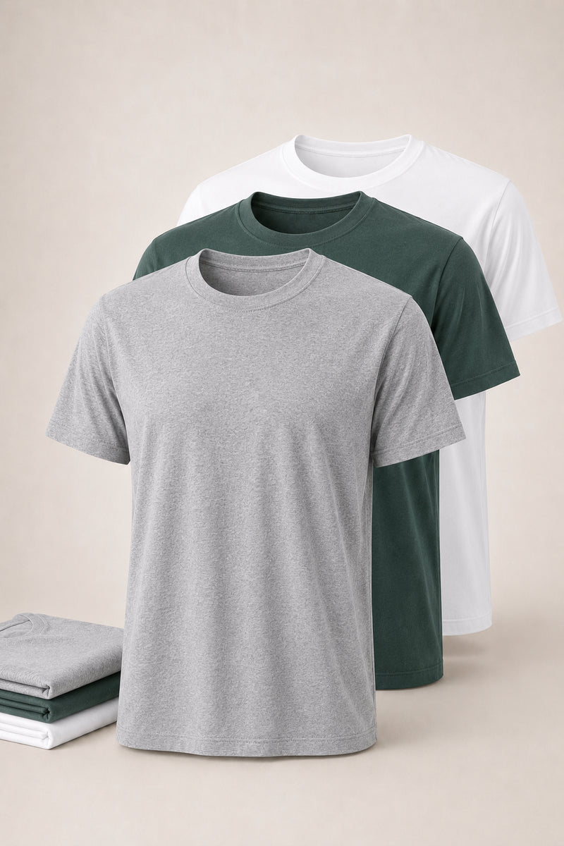 Elliotte Crewneck Tee 3 Pack Soft Contrast