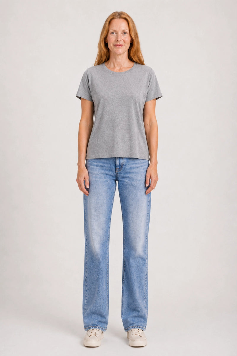 Elliotte Crewneck Tee Heather Grey