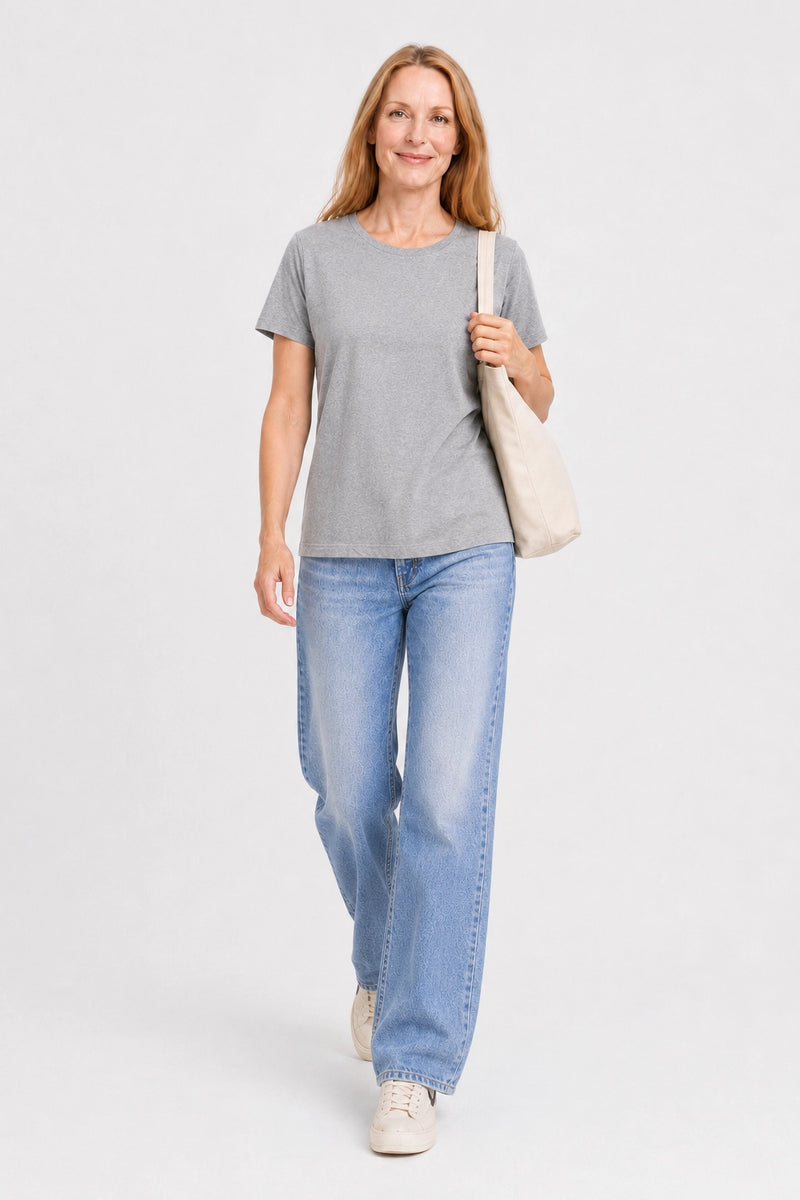 Elliotte Crewneck Tee Heather Grey