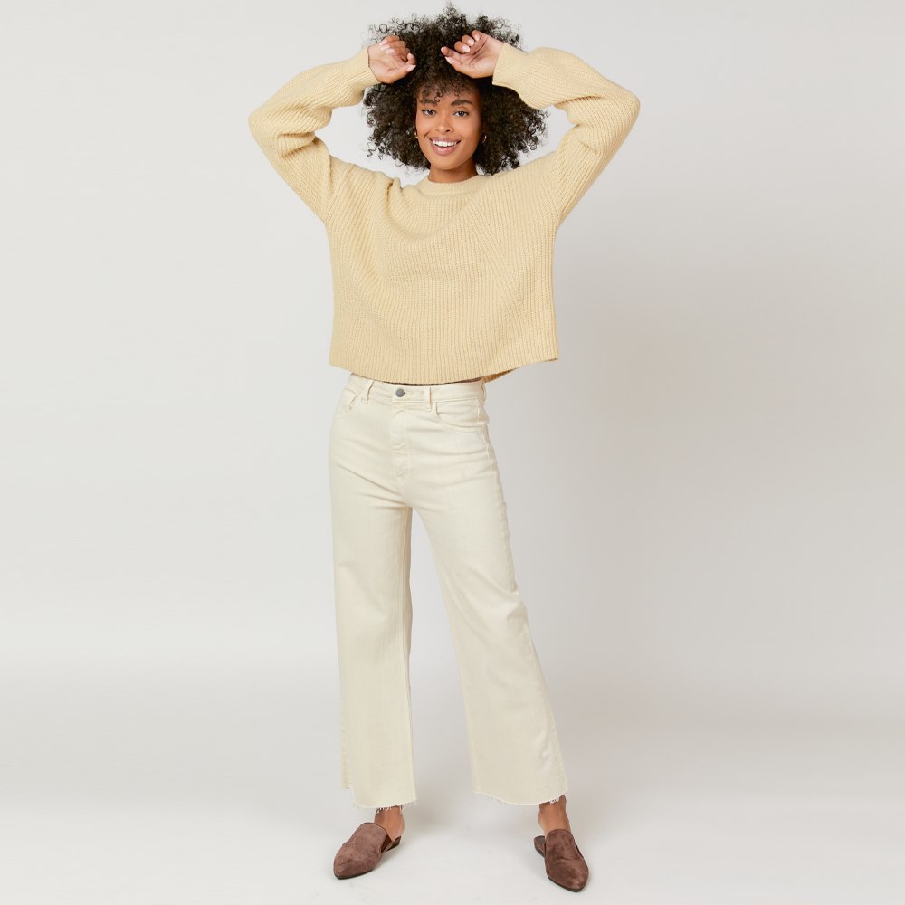 Ecru Denim Jeans | Women's Light Ecru Jeans - Oliver Logan Ecru Denim Jeans | Women's Light Ecru Jeans - Oliver Logan