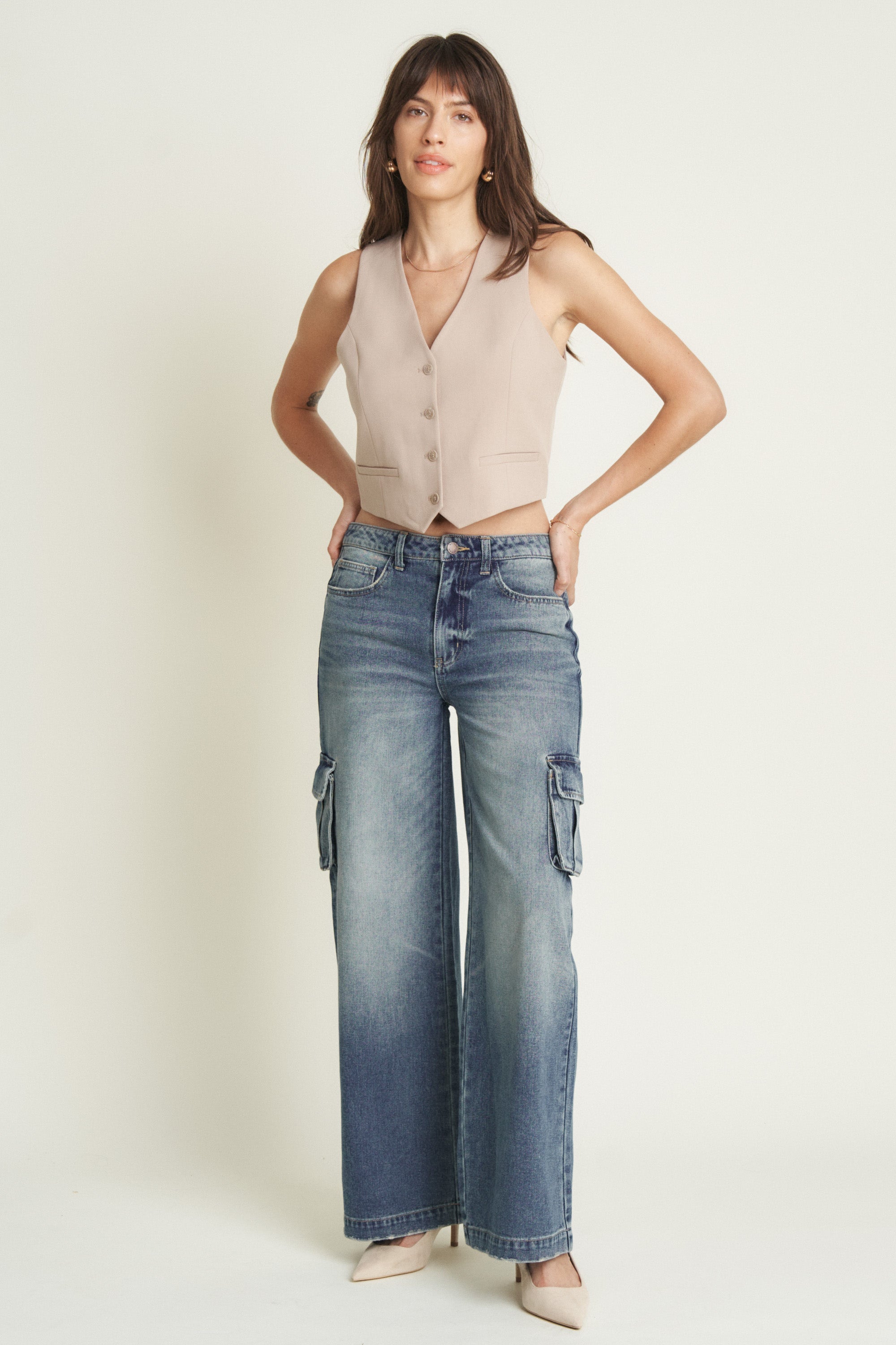 【BAON】Combi Washing Wide Denim Pants 11-15-