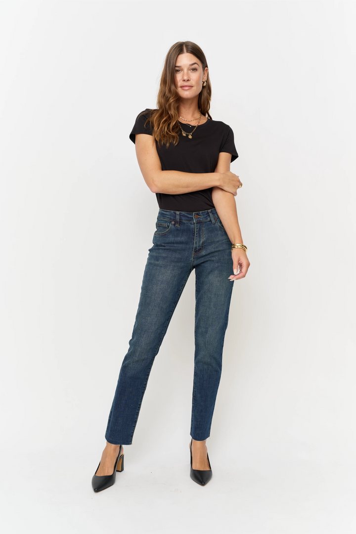 Crosby Straight Leg Dark Blue Jeans for Women – Ralph Wash