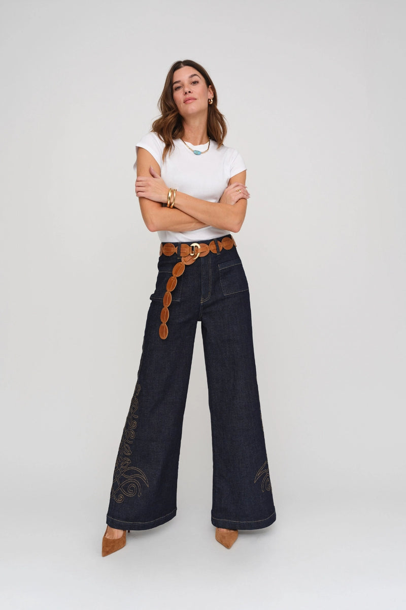 Campbell Wide Leg High Rise Sculpt+ Timbers