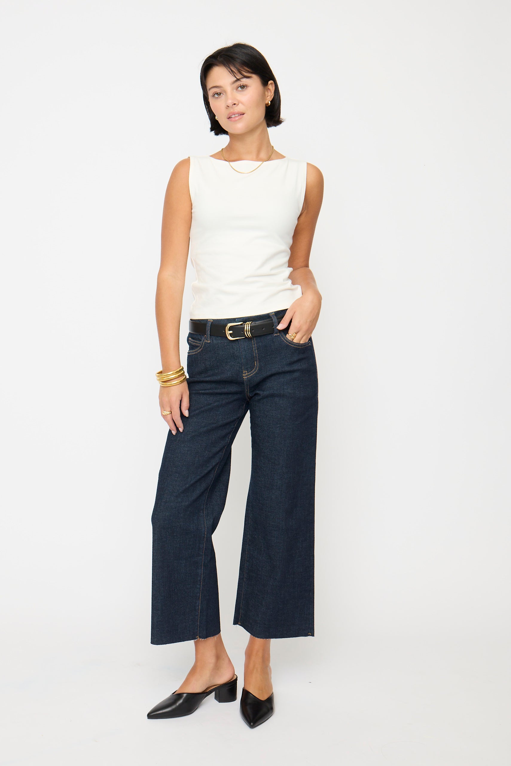  Jeans ボア　ベスト　アイボリー　XS Madison Cargo Wide Leg Jeans – Hotel California | Mid Rise Denim