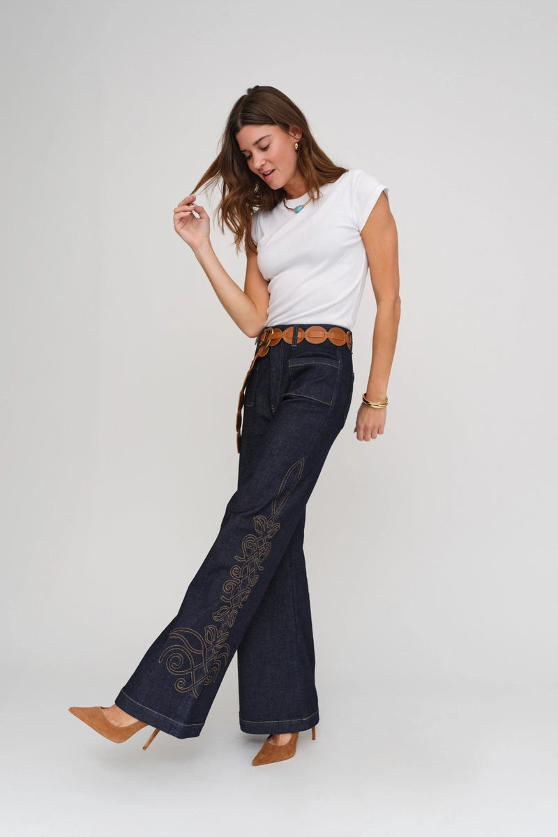 Campbell Wide Leg High Rise Sculpt+ Timbers