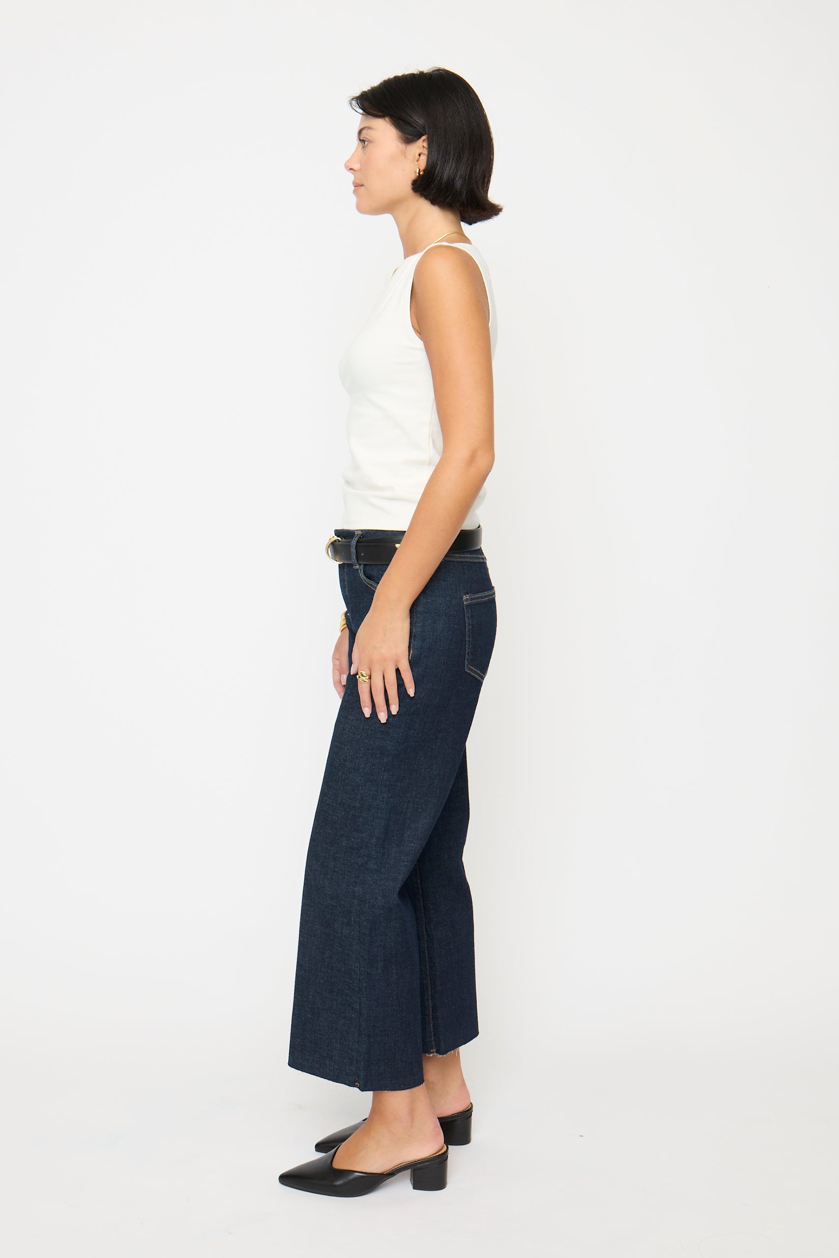 Aberdeen Wide Leg Crop Jeans – Timbers Wash | Oliver Logan