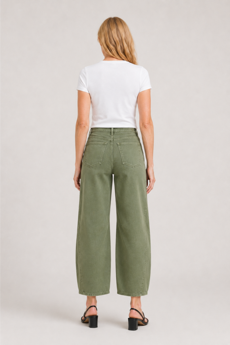Elmore Horseshoe Leg High Rise Olive Green