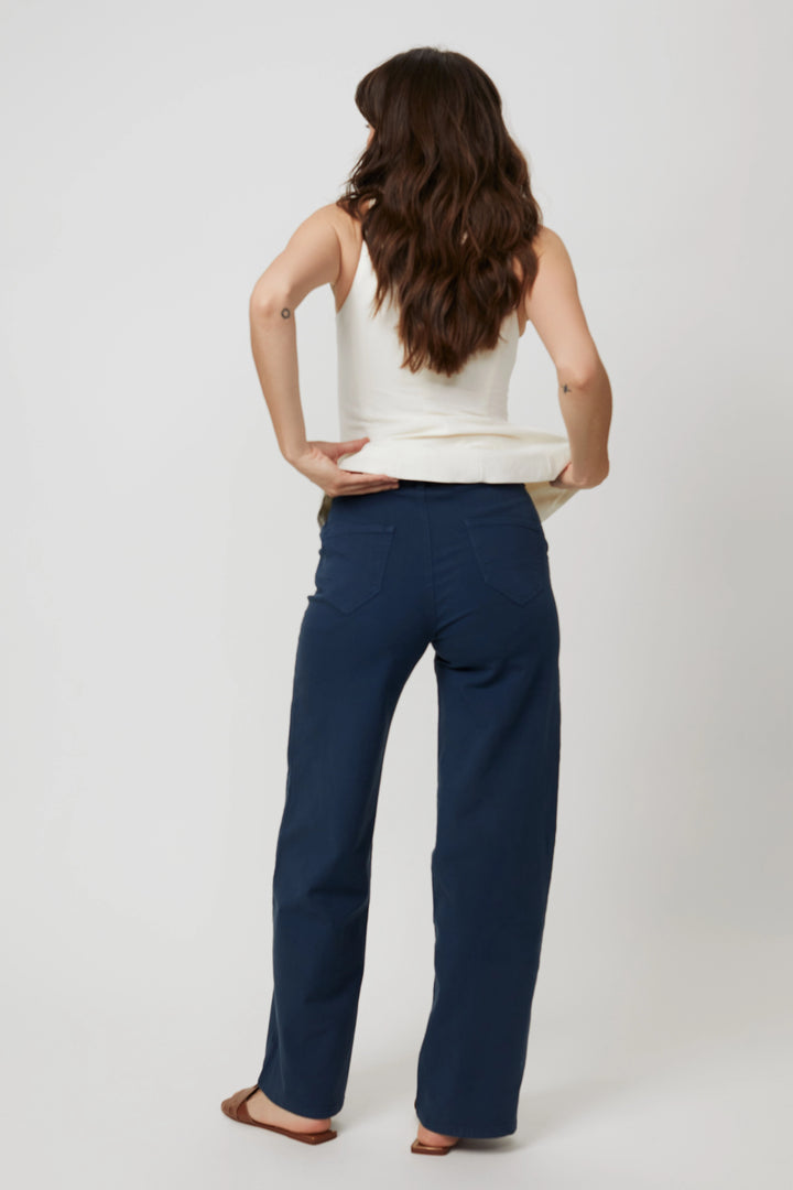 Flora Trouser Pants – Majolica Blue | Women's Cotton Trousers