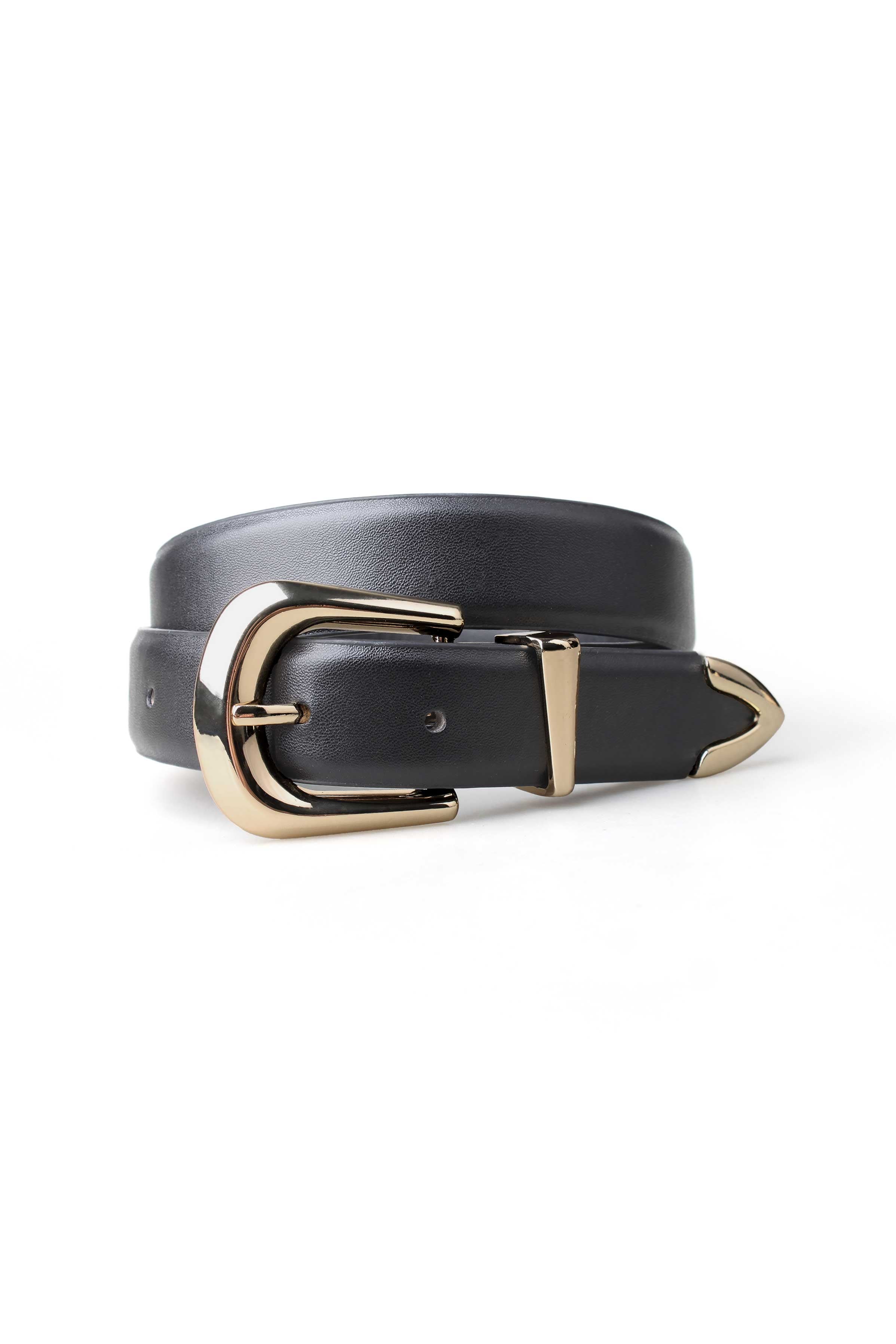 Classic Leather Belt Black - Oliver Logan