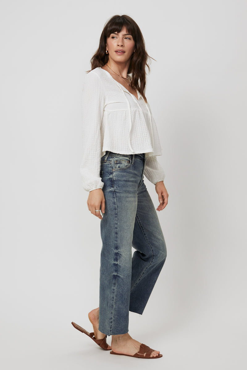 Aberdeen High Rise Wide Leg Crop Vintage Tint
