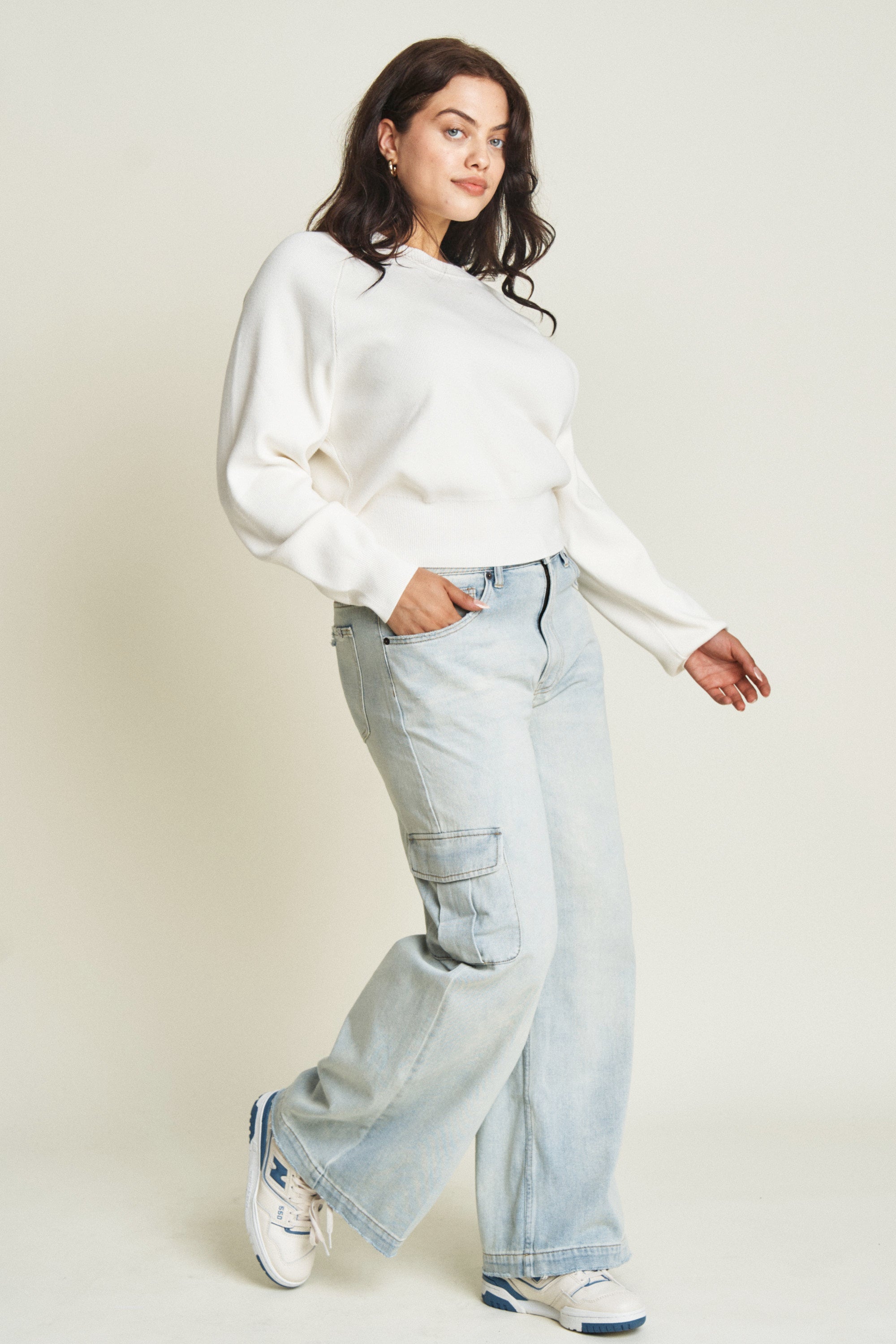 Madison Cargo Wide Leg Jeans – Hotel California | Mid Rise Denim