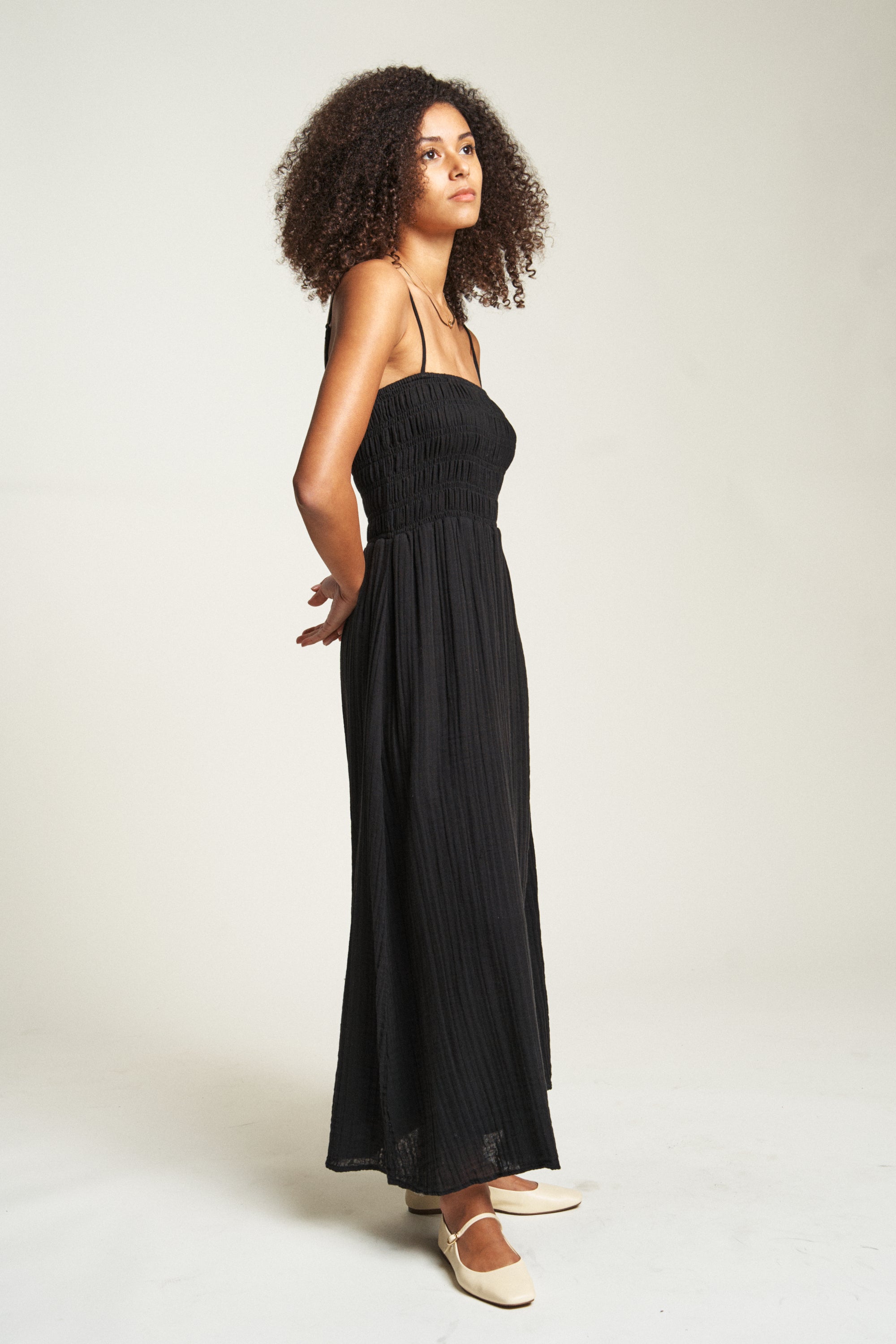 Maybrook Maxi Dress – Black Cotton Maxi Dress for Women