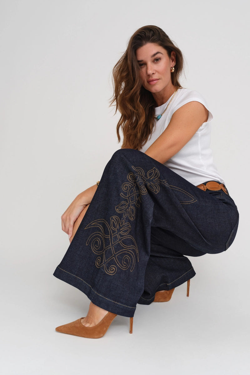 Campbell Wide Leg High Rise Sculpt+ Timbers
