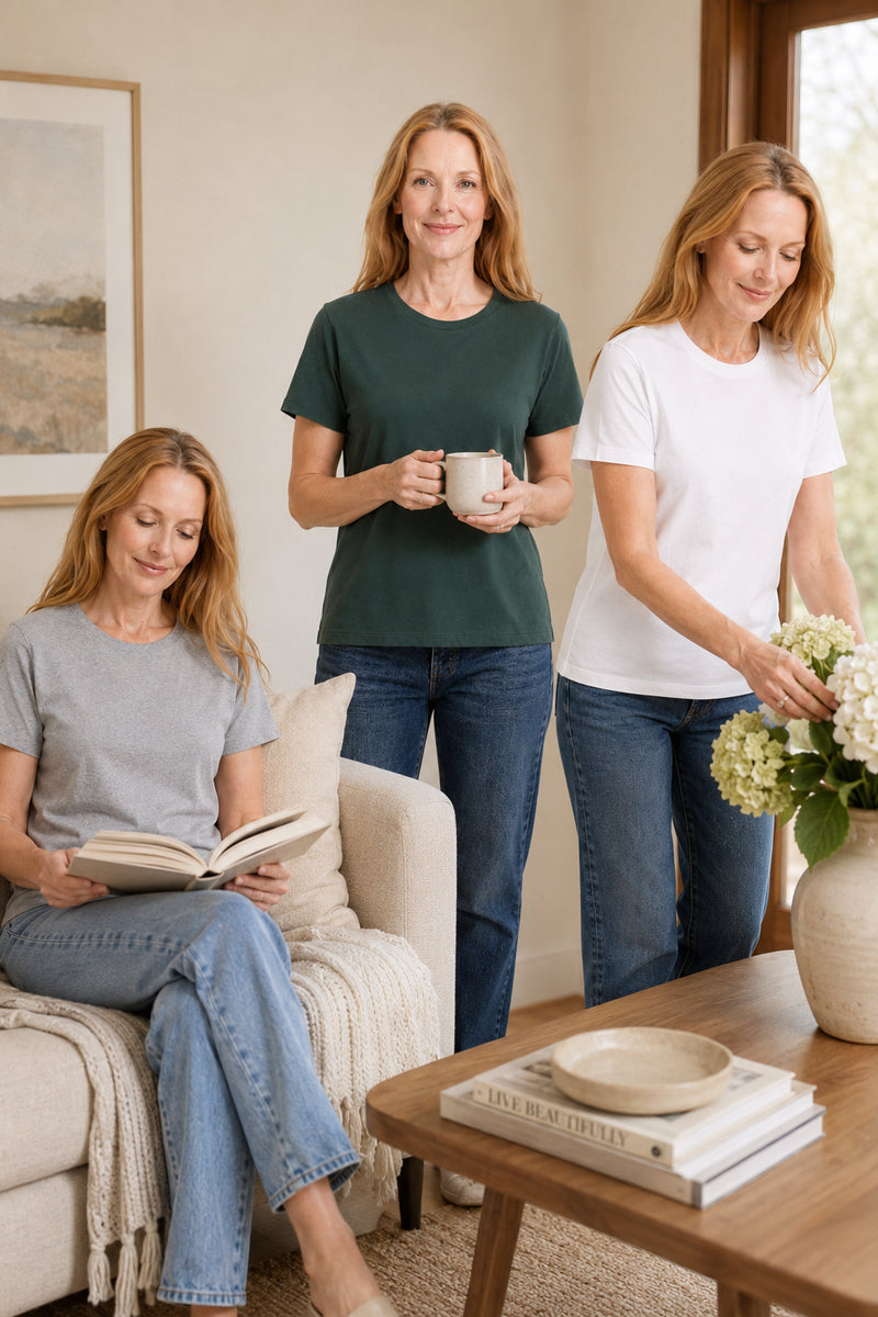 Elliotte Crewneck Tee 3 Pack Soft Contrast