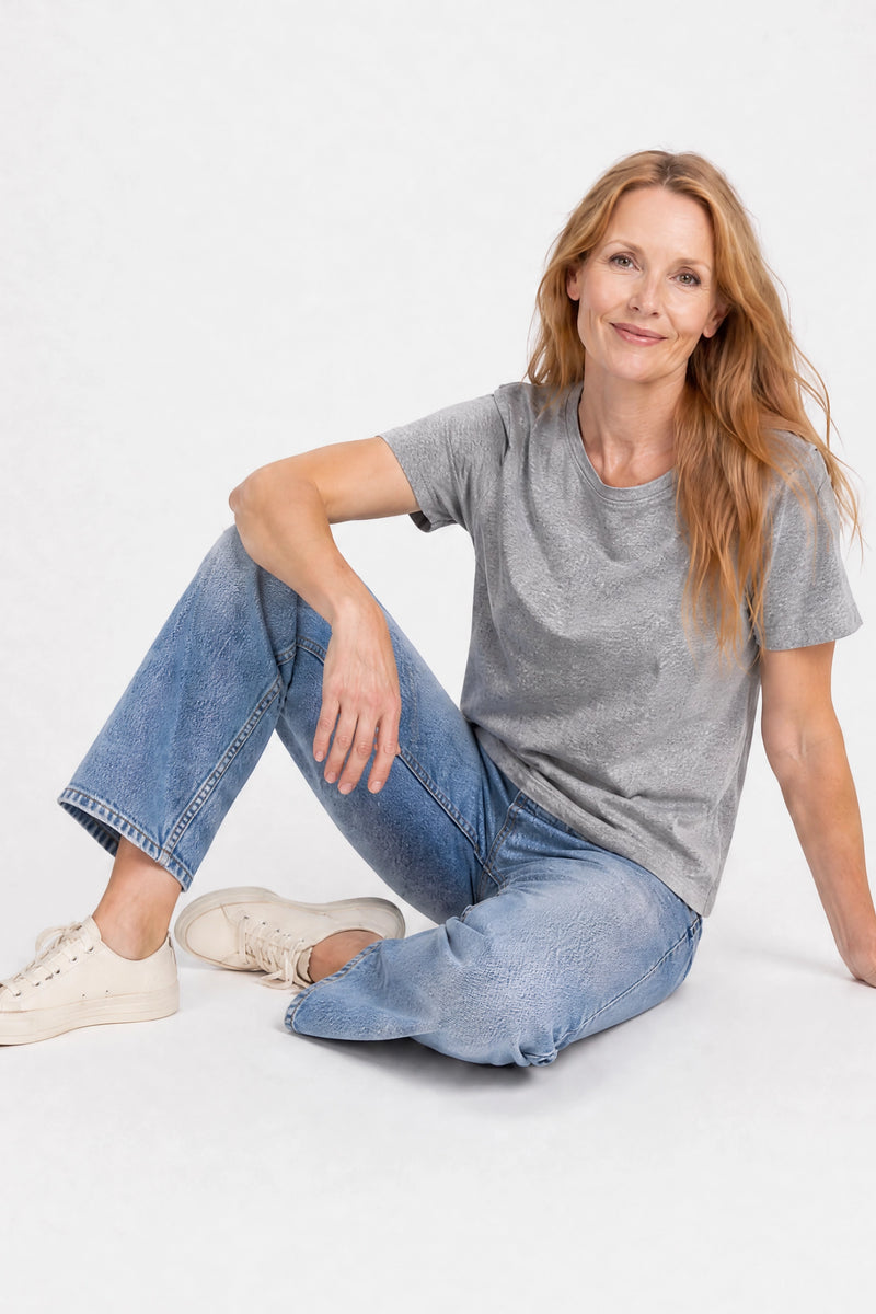 Elliotte Crewneck Tee Heather Grey