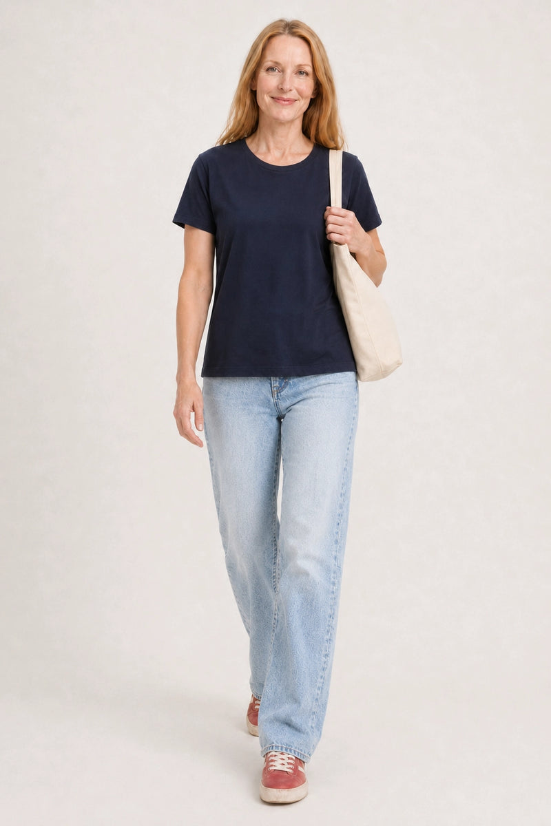 Elliotte Crewneck Tee Navy Blazer