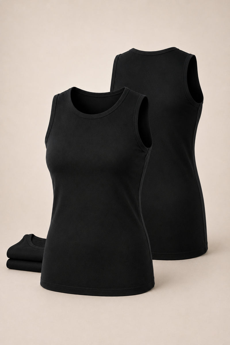 Linden Tank 2 Pack Black