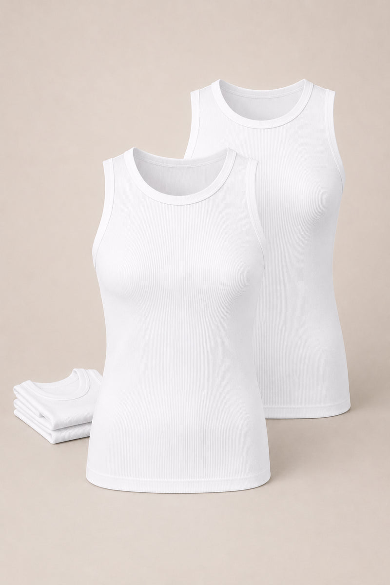 Linden Tank 2 Pack White