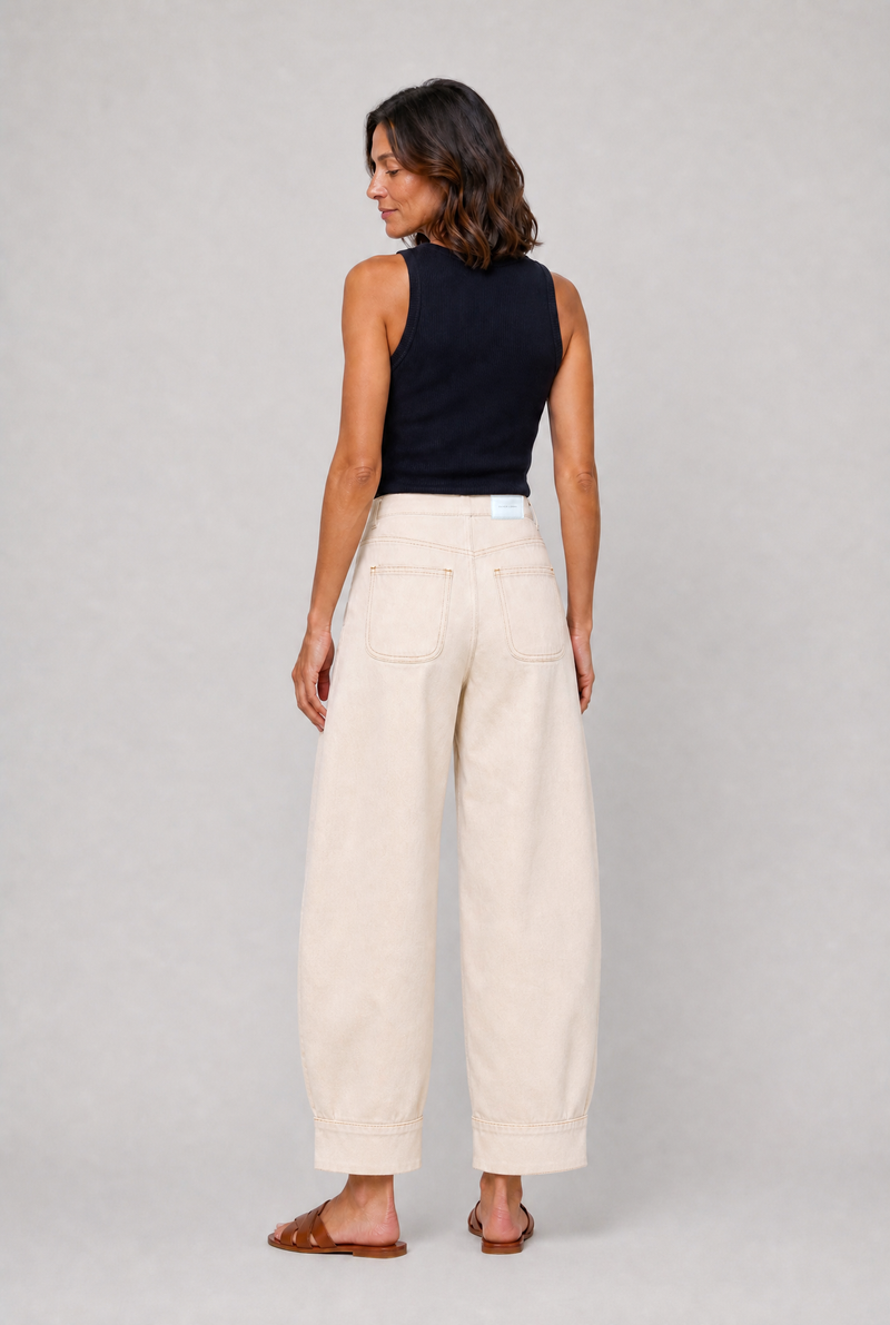 Jasper Balloon Leg High Rise Ecru