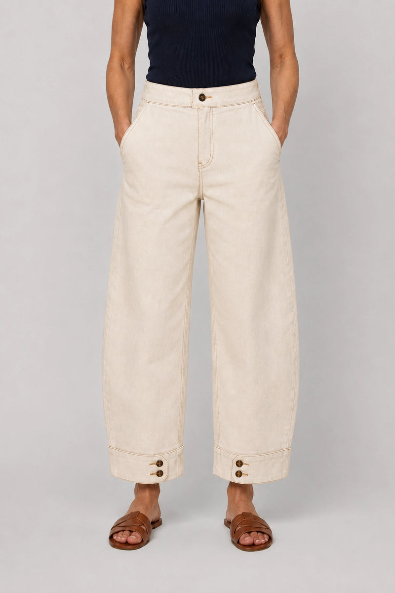 Jasper Balloon Leg High Rise Ecru