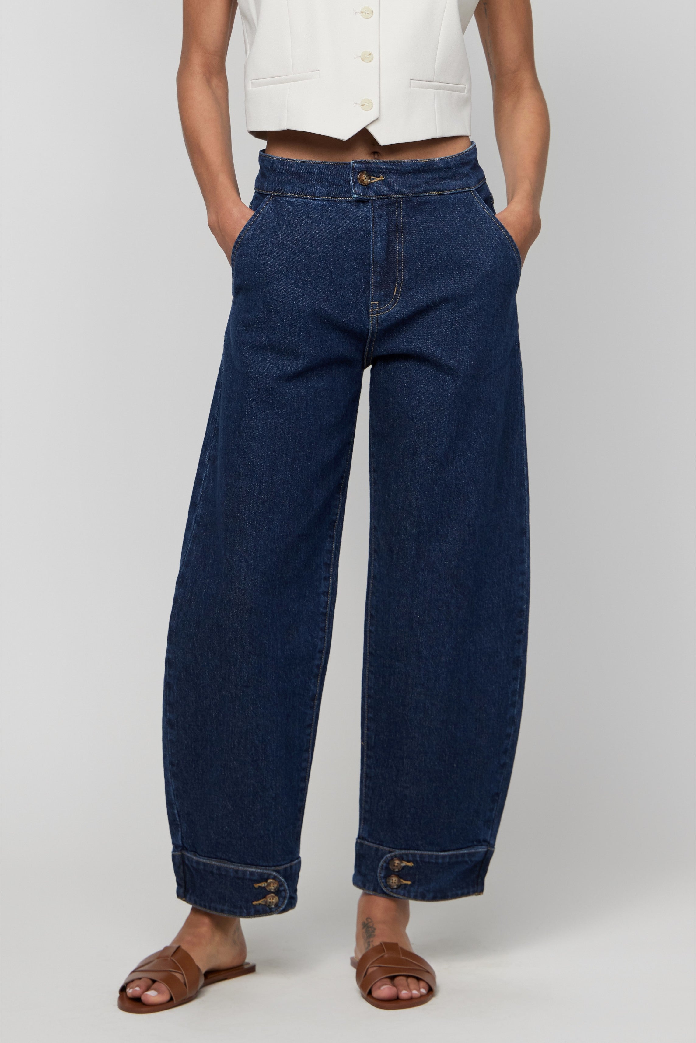 Jasper Barrel Leg Jeans – Vintage Denim Indigo | Barrel Jeans for