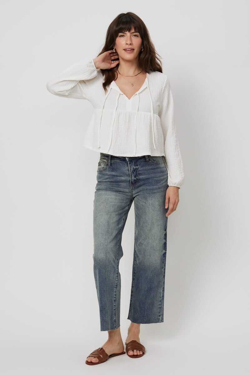 Aberdeen High Rise Wide Leg Crop Vintage Tint