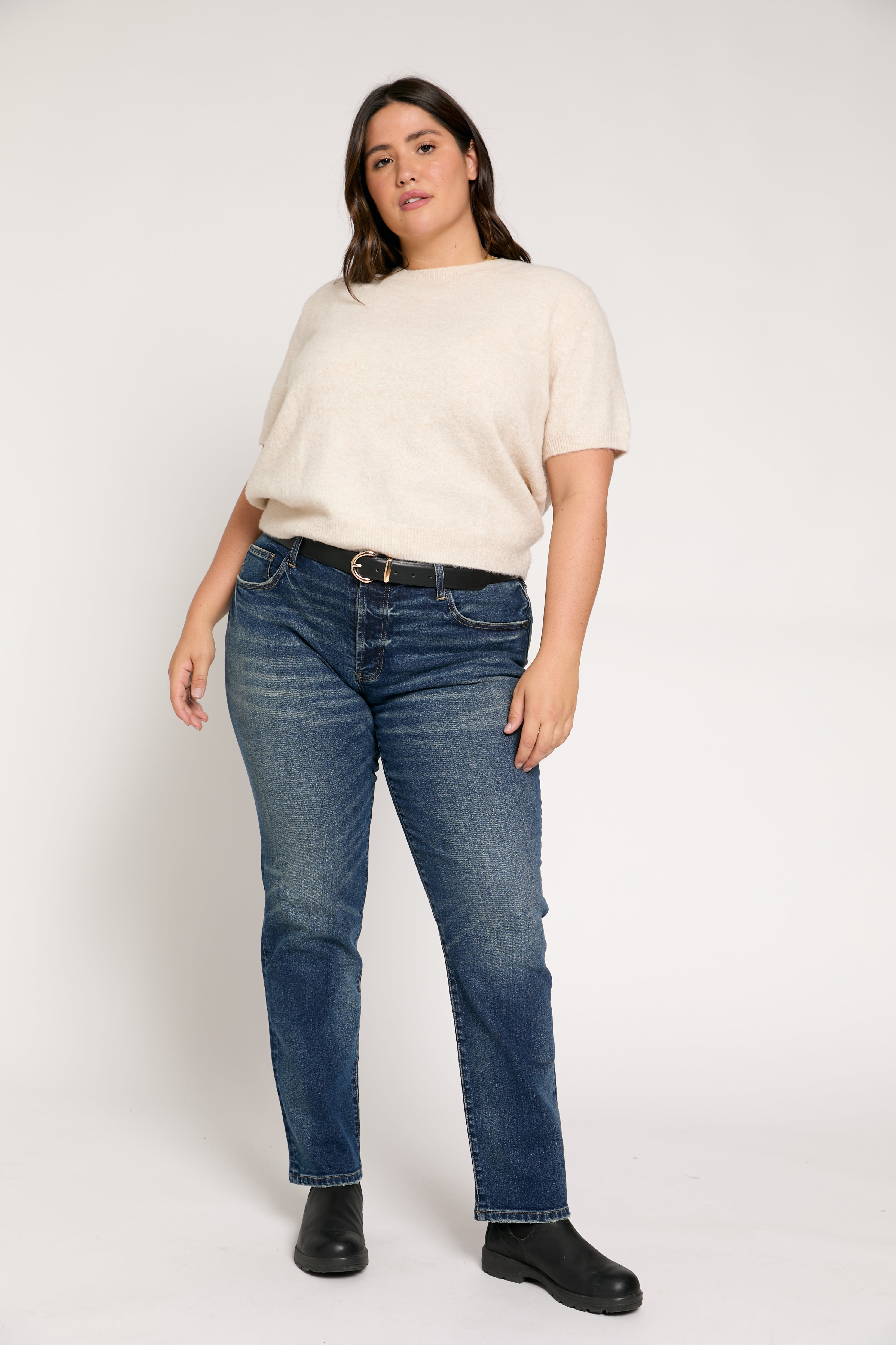 Chester Low Rise Straight Leg Jeans – Dark Wash Vintage
