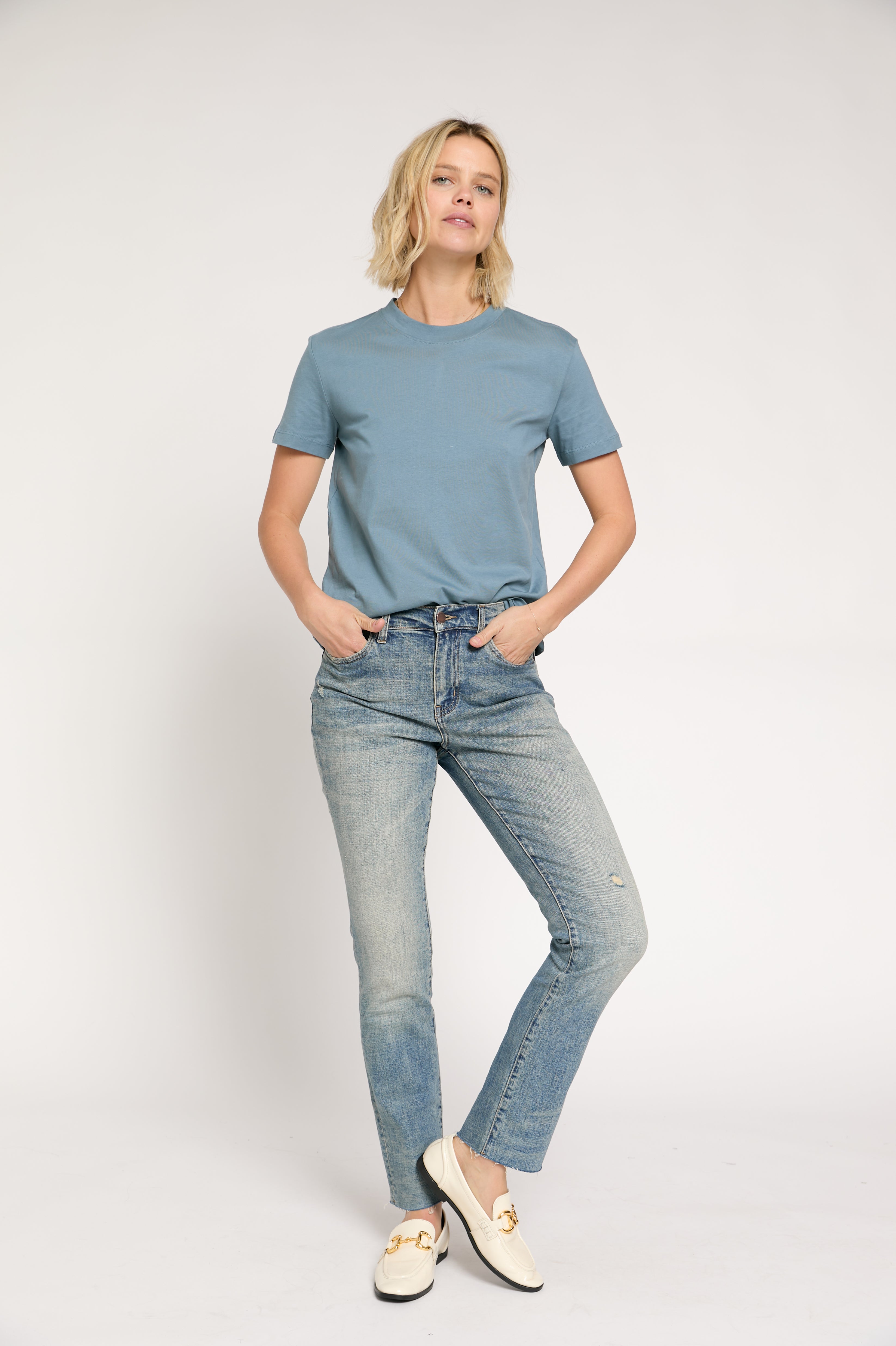 SLVRLAKE Dakota Acid Wash High Rise newest Relaxed Boyfriend Jeans in Crosby - 28